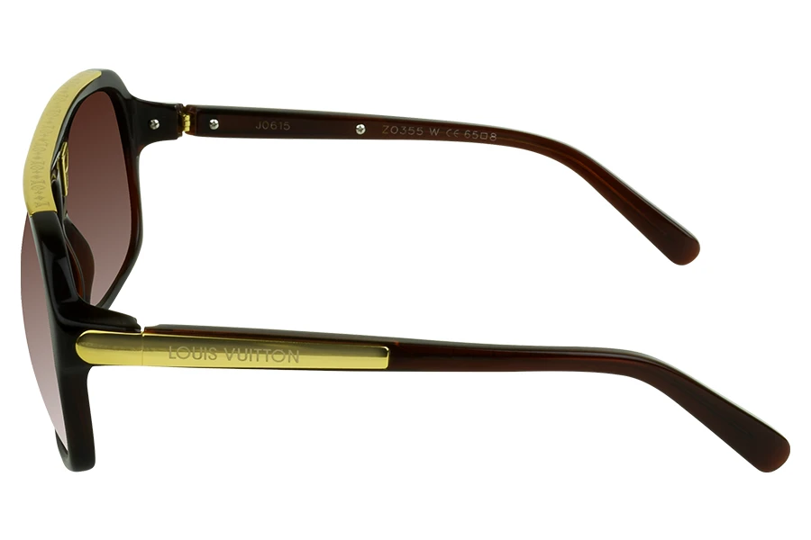 Louis Vuitton 0355 Black Gold Sunglasses Frame | Ainak.pk