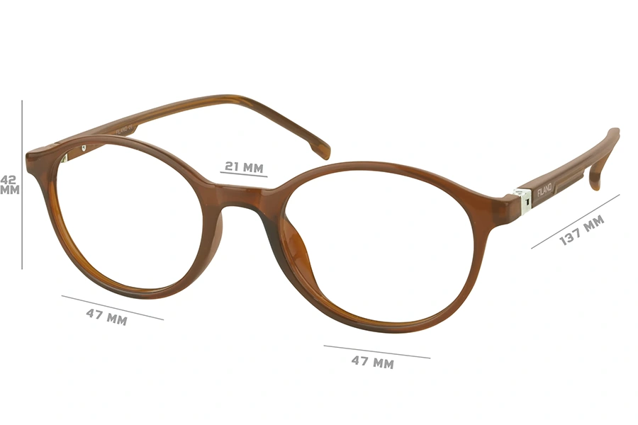 Round 7510 Brown Glasses Frame | Ainak.pk
